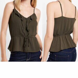 Express Olive Green Spaghetti Strap Cami Top Women's Size XS